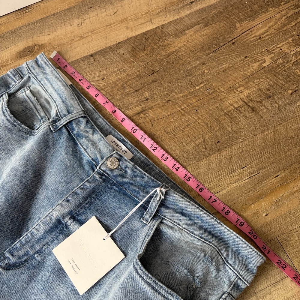 Lovervet Vervet Light Wash High Rise Flare Jeans Premium Stretch Denim - Picture 6 of 14